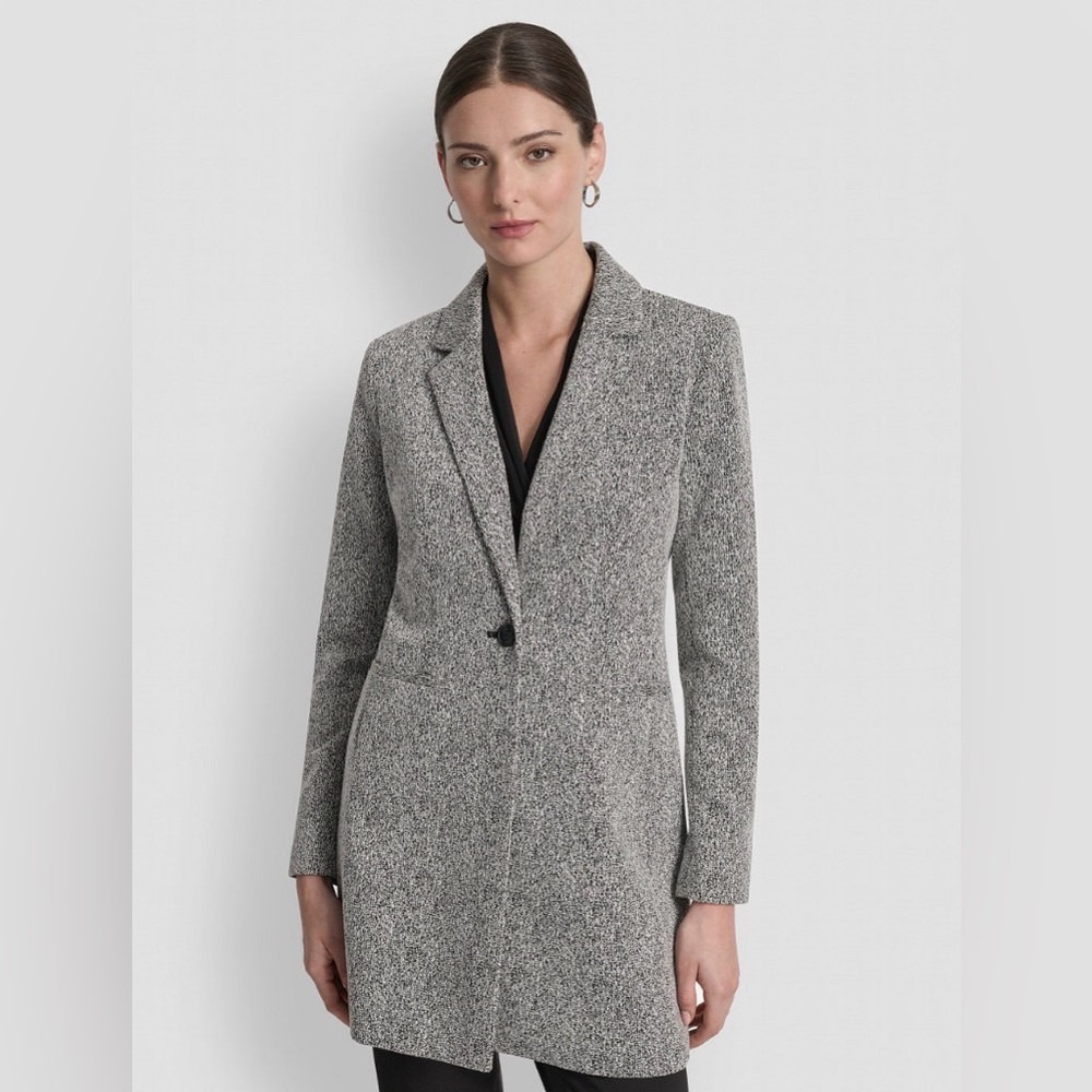 DKNY Women's Notch-Lapel Single-Button Long-Sleeve Jacket